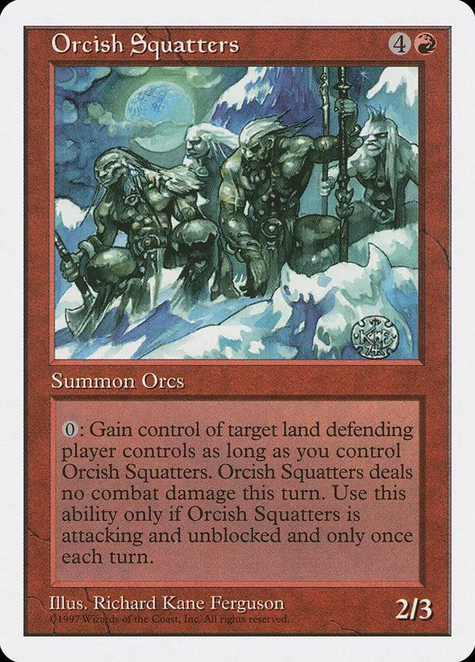 1997 Fifth Edition Orcish Squatters rare #258 rare card image