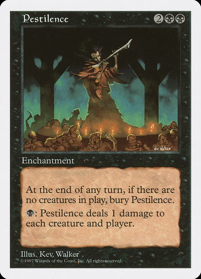 1997 Fifth Edition Pestilence common #186 common card image