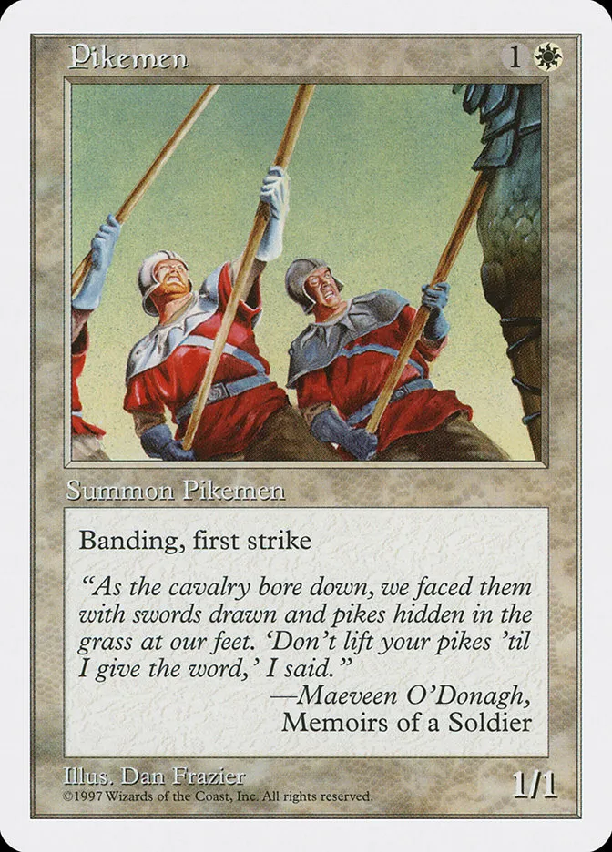 1997 Fifth Edition Pikemen common #52 common card image