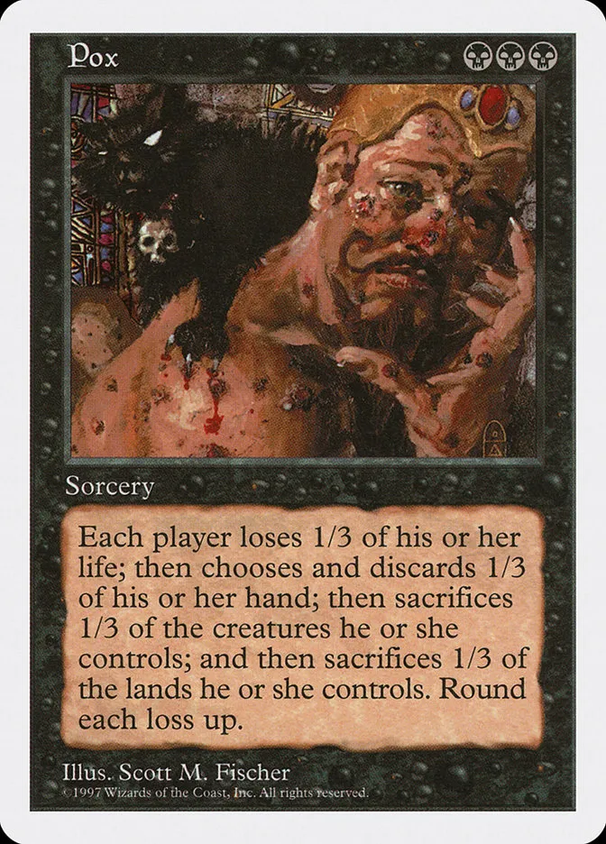 1997 Fifth Edition Pox rare #189 rare card image