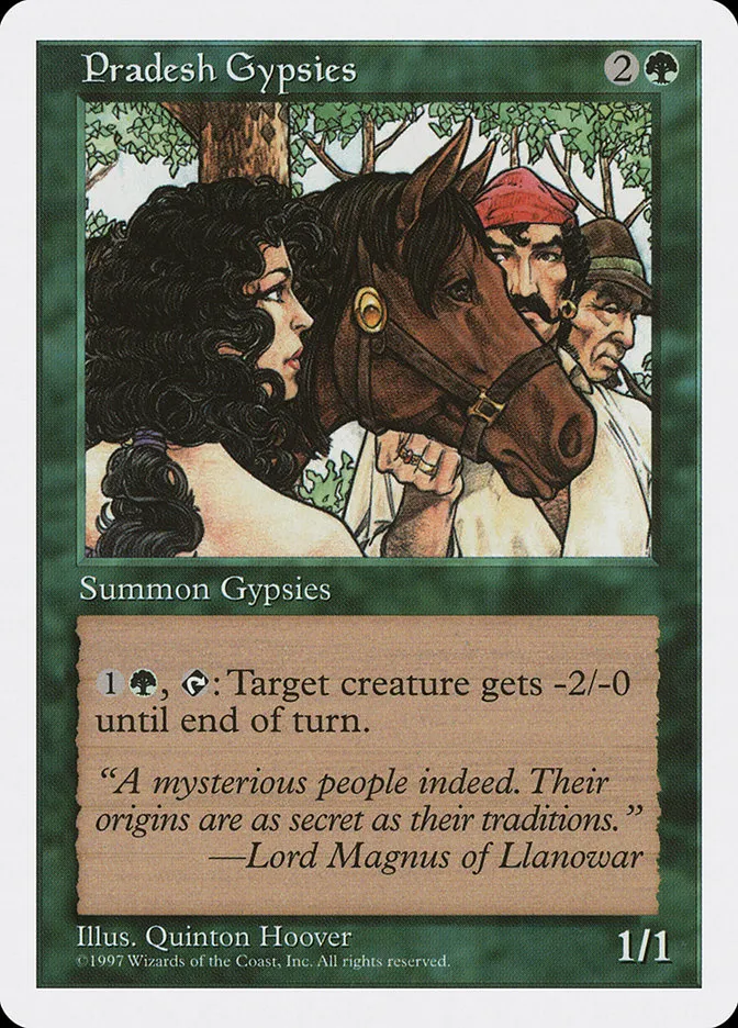 1997 Fifth Edition Pradesh Gypsies common #317 common card image