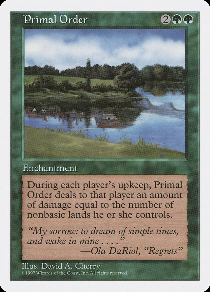 1997 Fifth Edition Primal Order #318 rare card image