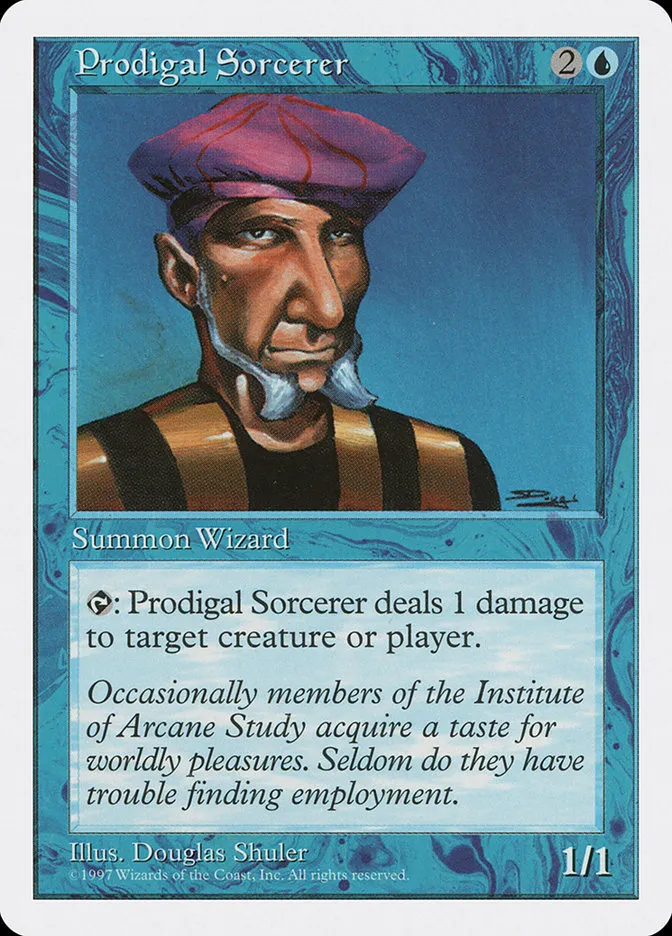 1997 Fifth Edition Prodigal Sorcerer common #112 common card image
