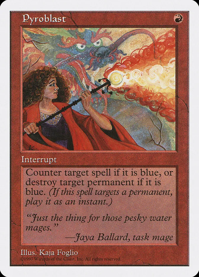 1997 Fifth Edition Pyroblast uncommon #262 uncommon card image