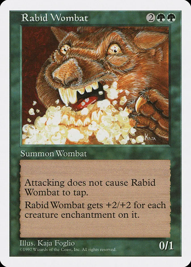 1997 Fifth Edition Rabid Wombat #319 uncommon card image