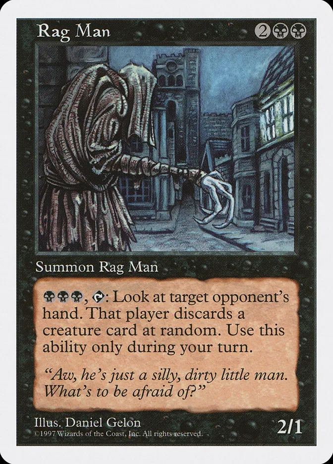 1997 Fifth Edition Rag Man #190 rare card image