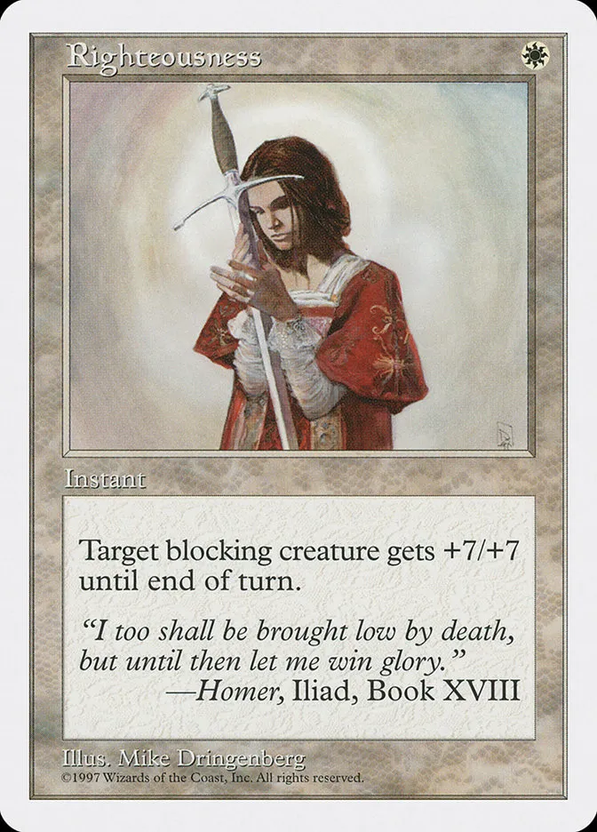 1997 Fifth Edition Righteousness rare #56 rare card image