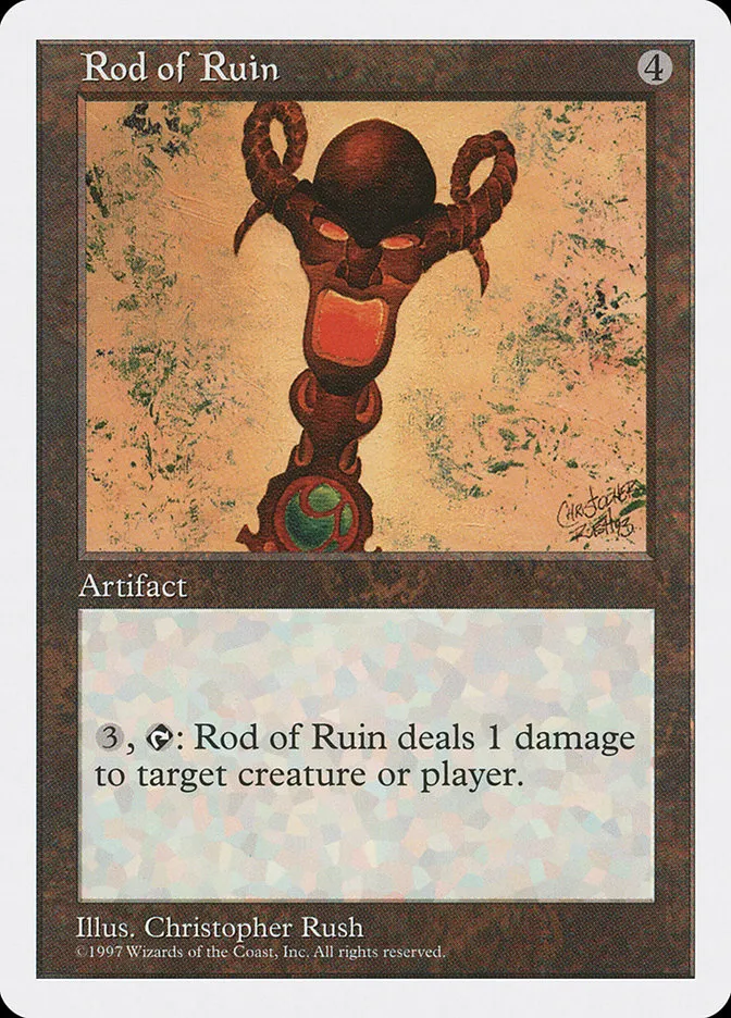 1997 Fifth Edition Rod of Ruin uncommon #396 uncommon card image