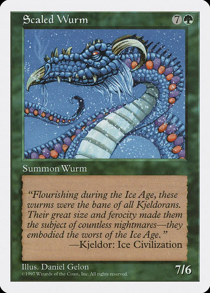 1997 Fifth Edition Scaled Wurm common #322 common card image