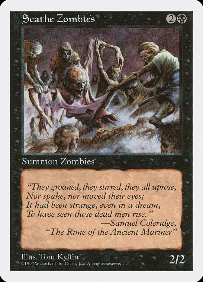 1997 Fifth Edition Scathe Zombies common #192 common card image