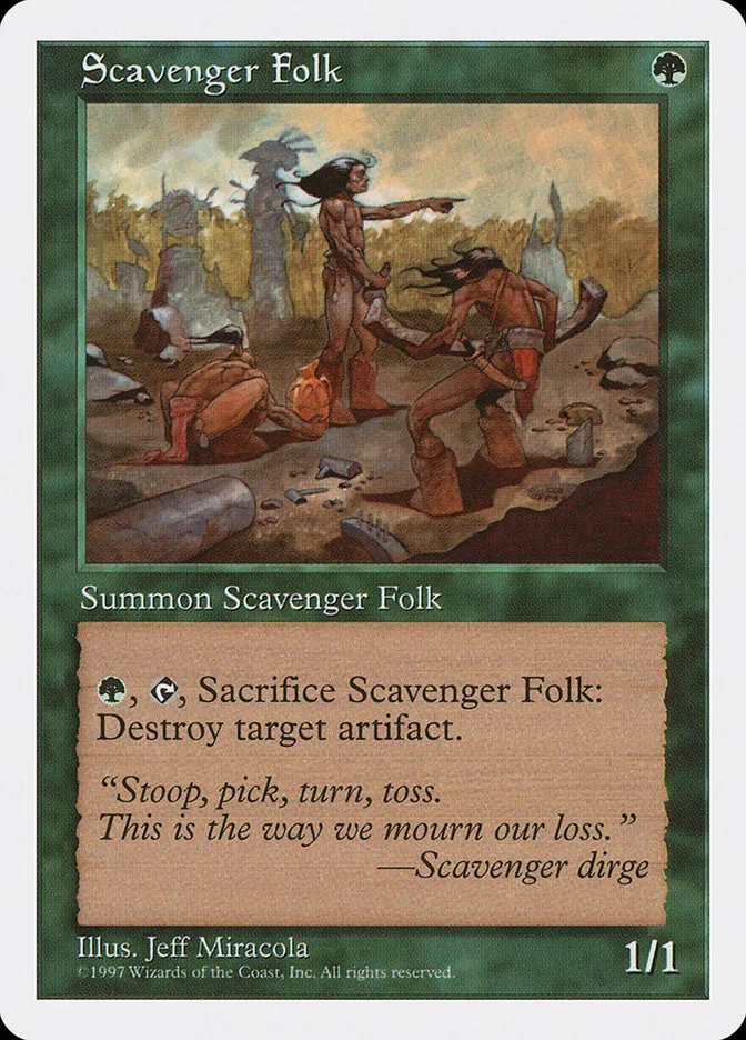 1997 Fifth Edition Scavenger Folk common #323 common card image