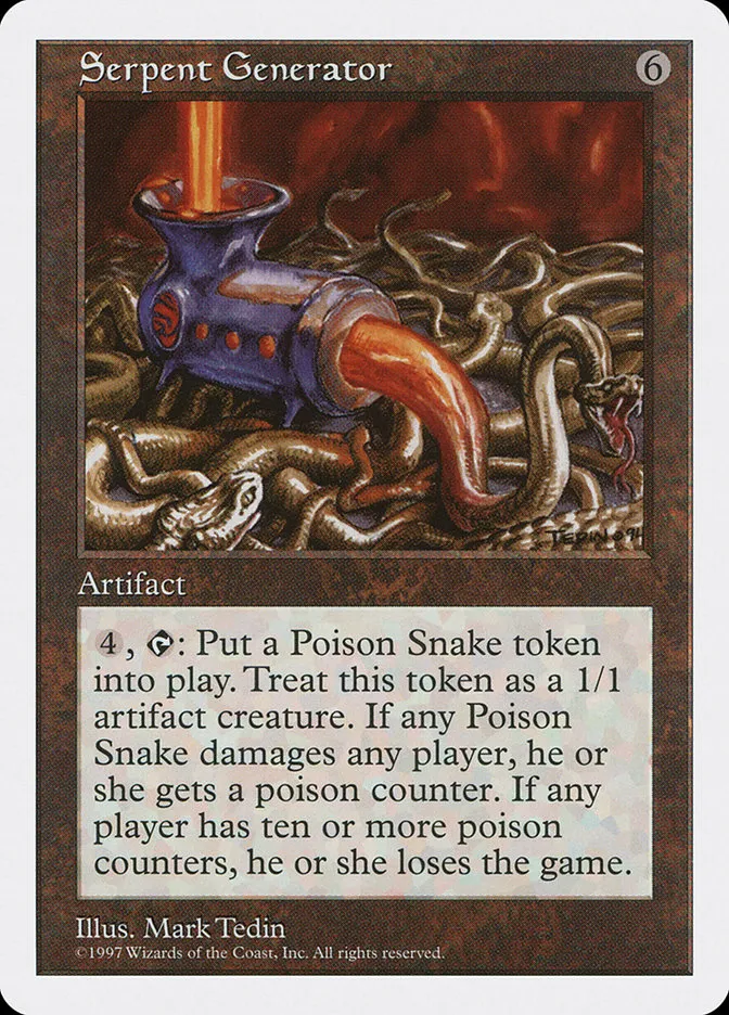 1997 Fifth Edition Serpent Generator rare #397 rare card image