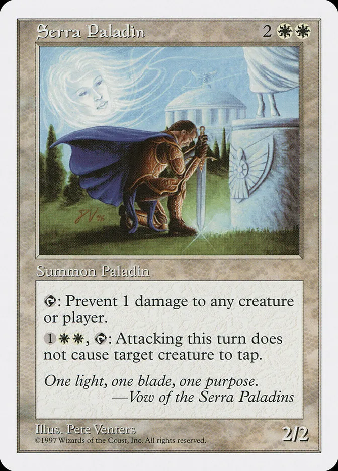 1997 Fifth Edition Serra Paladin #61 uncommon card image