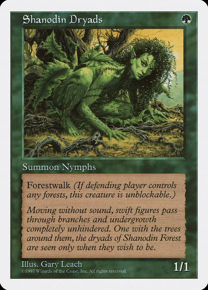 1997 Fifth Edition Shanodin Dryads common #325 common card image