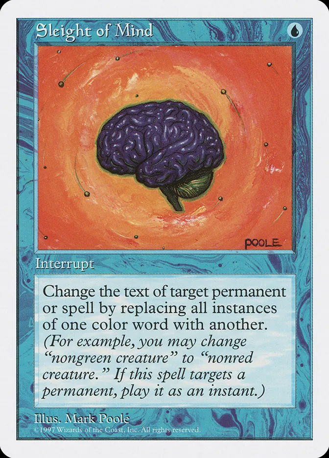 1997 Fifth Edition Sleight of Mind rare #124 rare card image