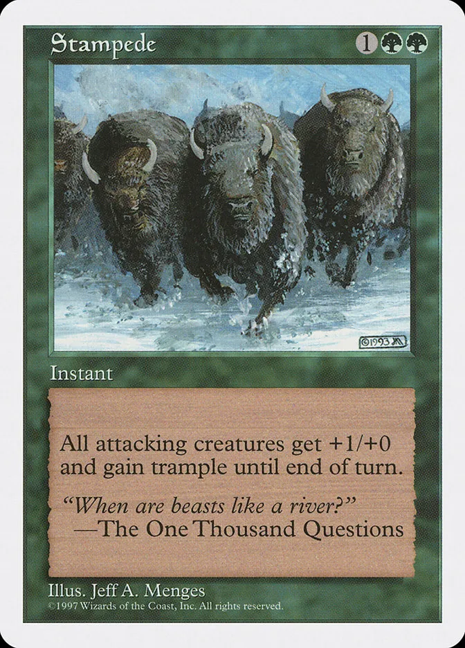 1997 Fifth Edition Stampede rare #327 rare card image