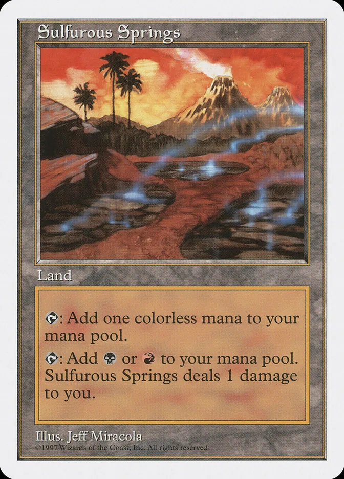1997 Fifth Edition Sulfurous Springs #424 rare card image
