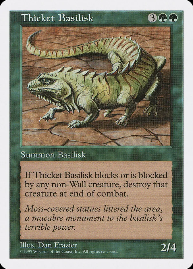 1997 Fifth Edition Thicket Basilisk uncommon #331 uncommon card image