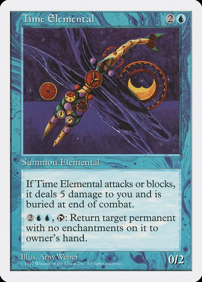 1997 Fifth Edition Time Elemental #129 rare card image