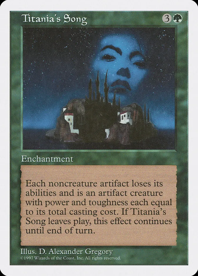 1997 Fifth Edition Titania's Song #332 rare card image