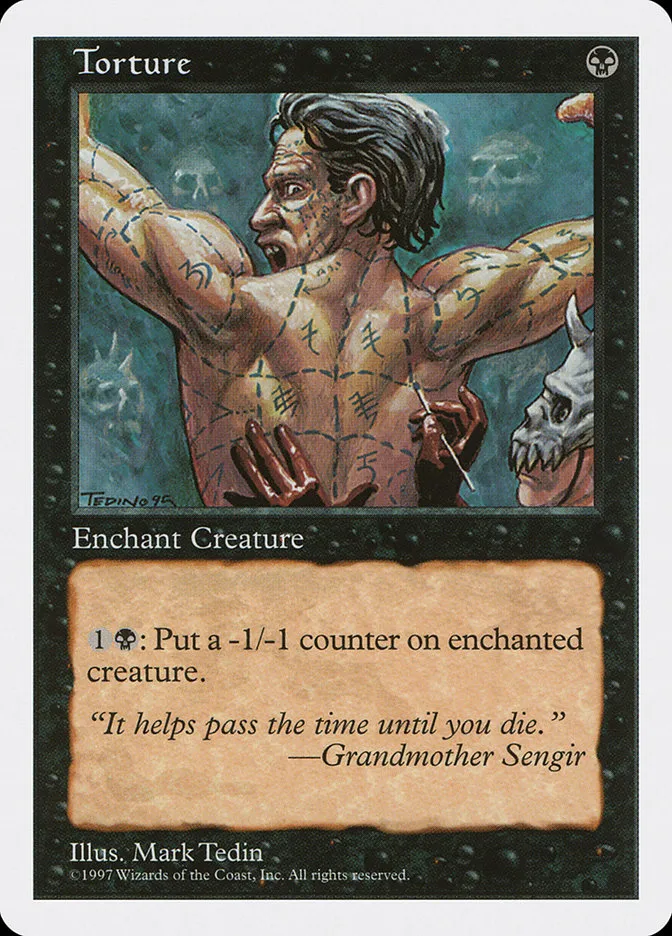 1997 Fifth Edition Torture common #199 common card image