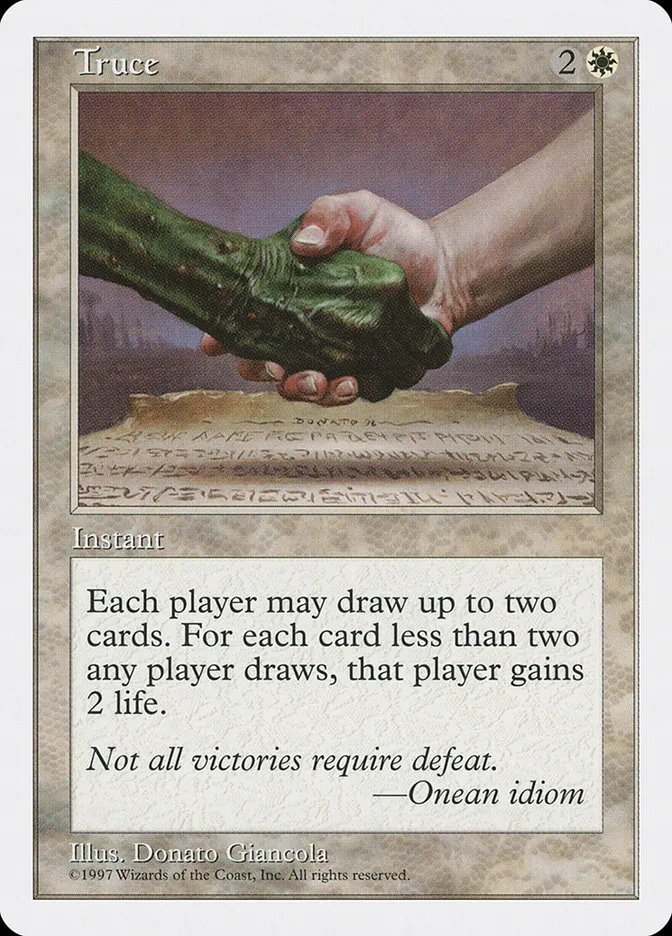 1997 Fifth Edition Truce rare #65 rare card image