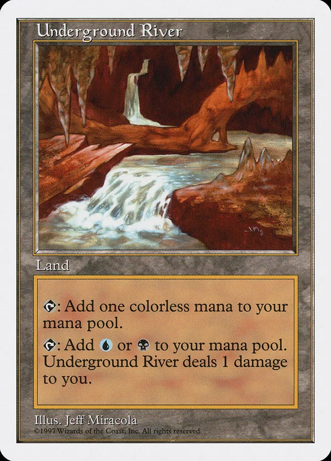 1997 Fifth Edition Underground River rare #426 rare card image