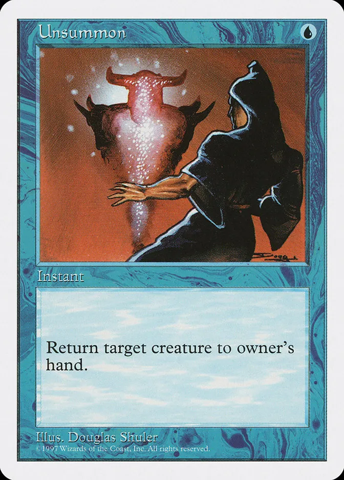 1997 Fifth Edition Unsummon common #132 common card image