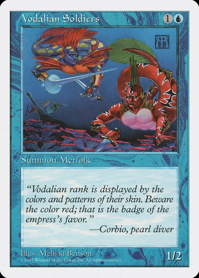 1997 Fifth Edition Vodalian Soldiers common #134 common card image