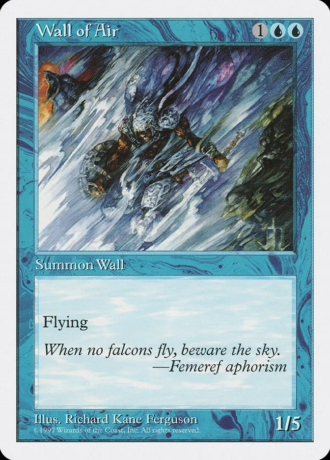 1997 Fifth Edition Wall of Air uncommon #135 uncommon card image