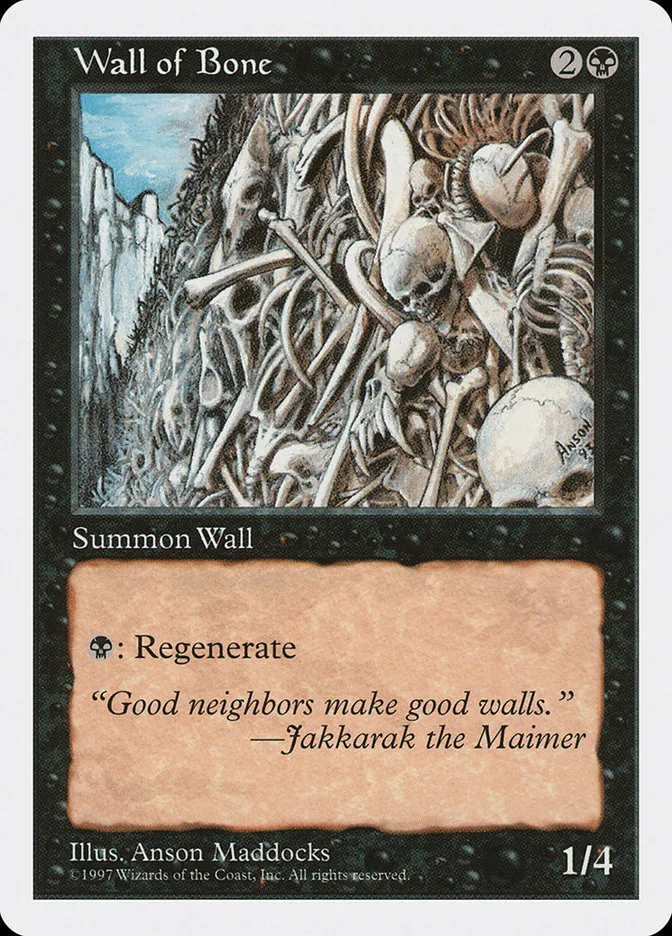 1997 Fifth Edition Wall of Bone uncommon #203 uncommon card image