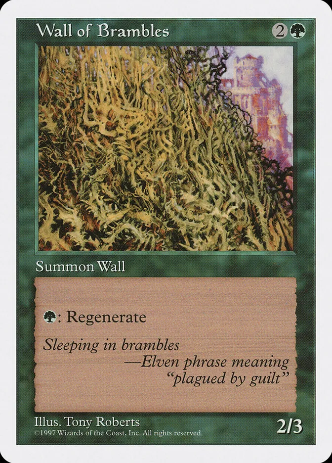 1997 Fifth Edition Wall of Brambles uncommon #338 uncommon card image