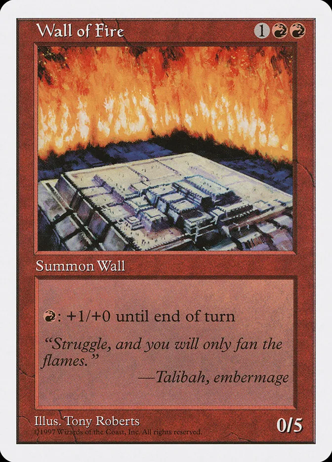 1997 Fifth Edition Wall of Fire uncommon #273 uncommon card image