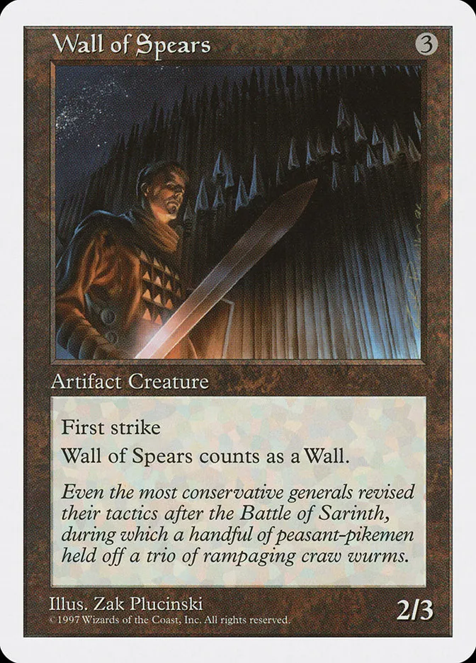 1997 Fifth Edition Wall of Spears common #407 common card image