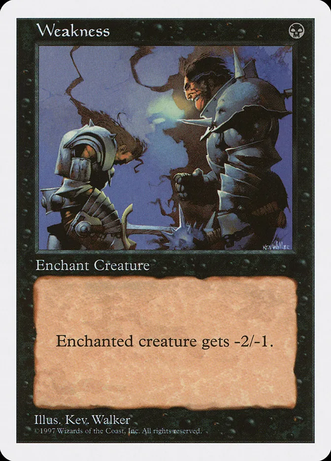 1997 Fifth Edition Weakness #205 common card image