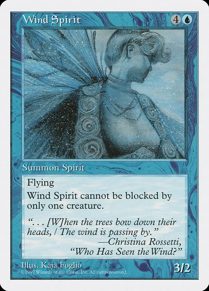 1997 Fifth Edition Wind Spirit #136 uncommon card image