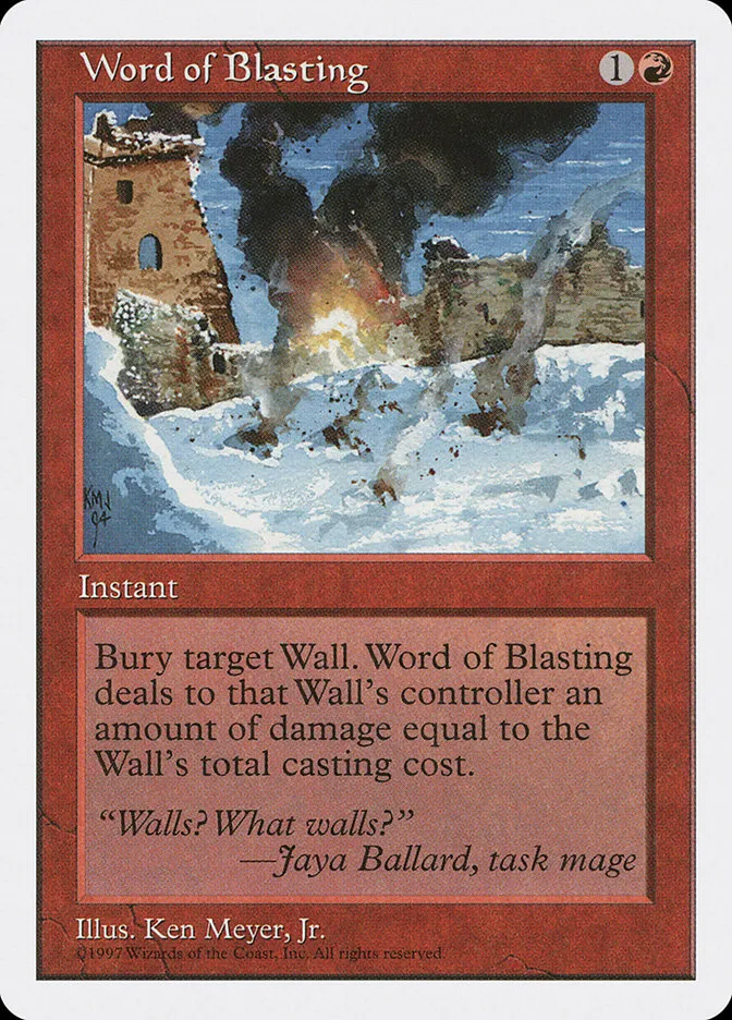 1997 Fifth Edition Word of Blasting uncommon #276 uncommon card image