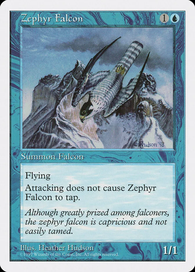 1997 Fifth Edition Zephyr Falcon common #137 common card image