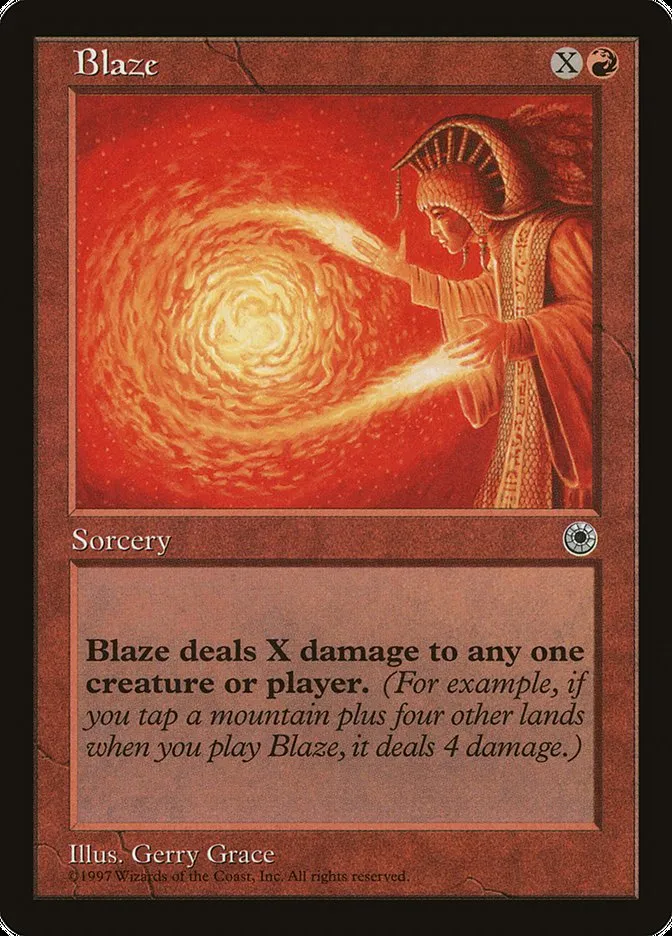 1997 Portal Blaze uncommon #118† uncommon card image