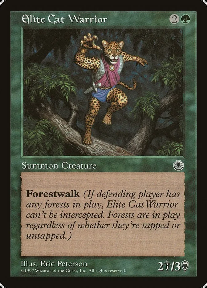 1997 Portal Elite Cat Warrior #163† common card image