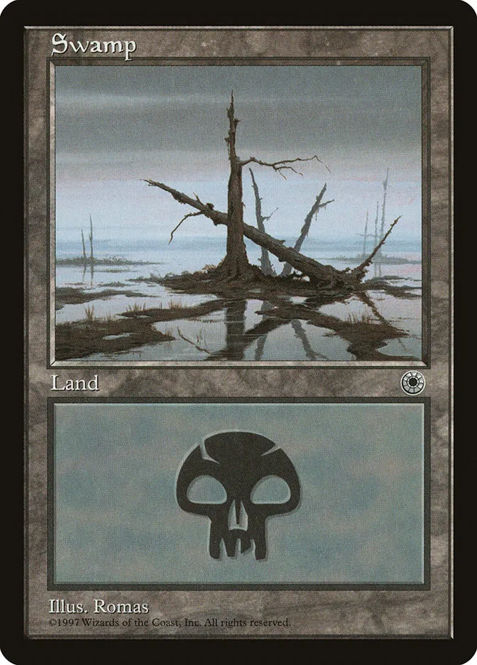 1997 Portal Swamp common #205 common card image