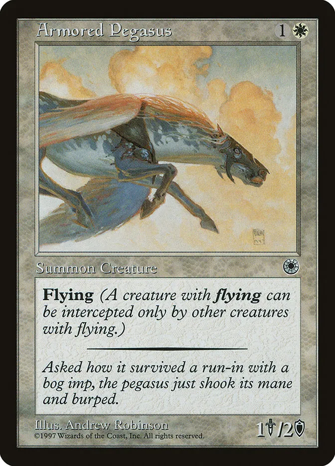1997 Portal Armored Pegasus common #6d common card image