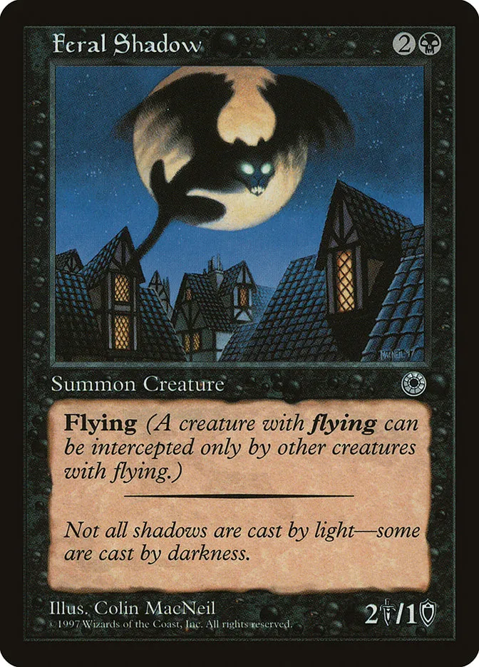 1997 Portal Feral Shadow common #93d common card image