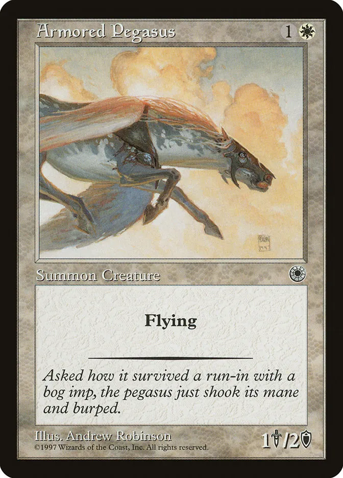 1997 Portal Armored Pegasus common #6 common card image
