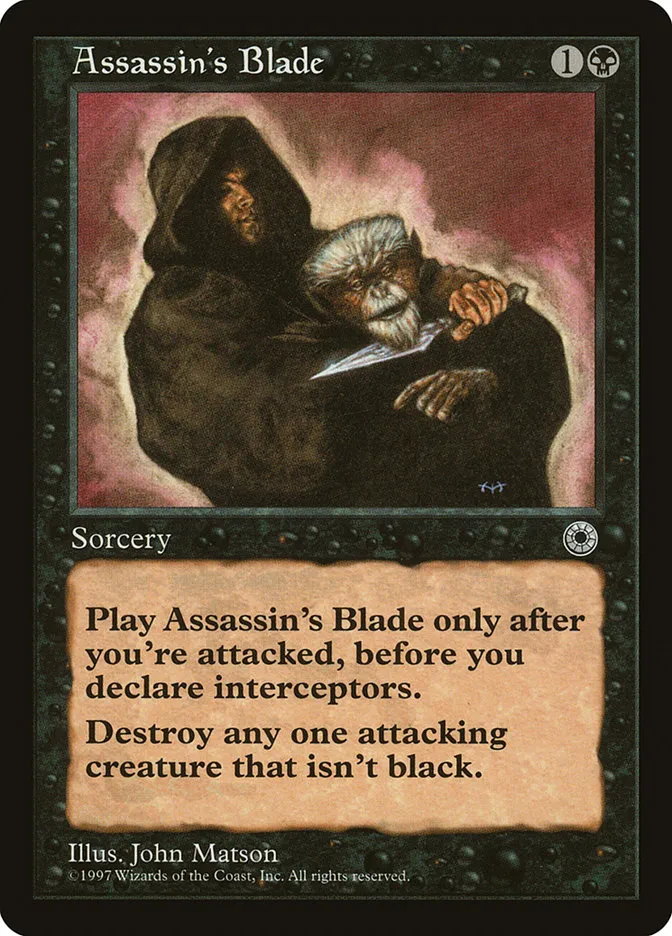 1997 Portal Assassin's Blade uncommon #80 uncommon card image