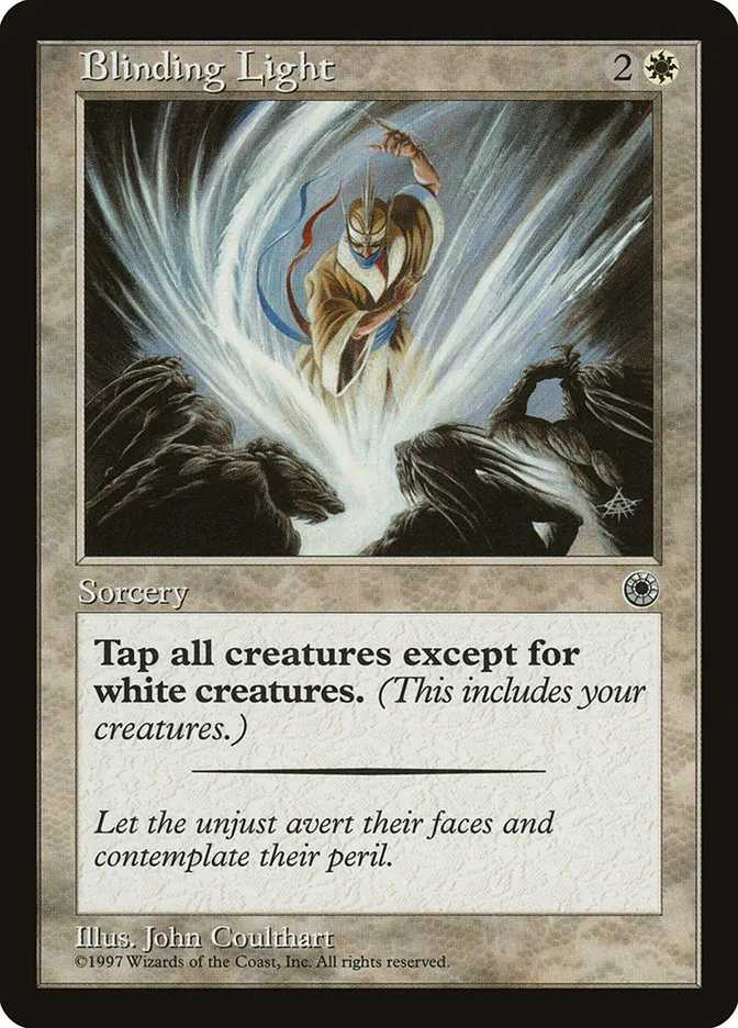 1997 Portal Blinding Light rare #8 rare card image
