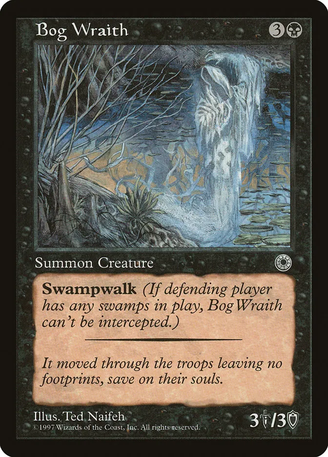 1997 Portal Bog Wraith uncommon #83 uncommon card image
