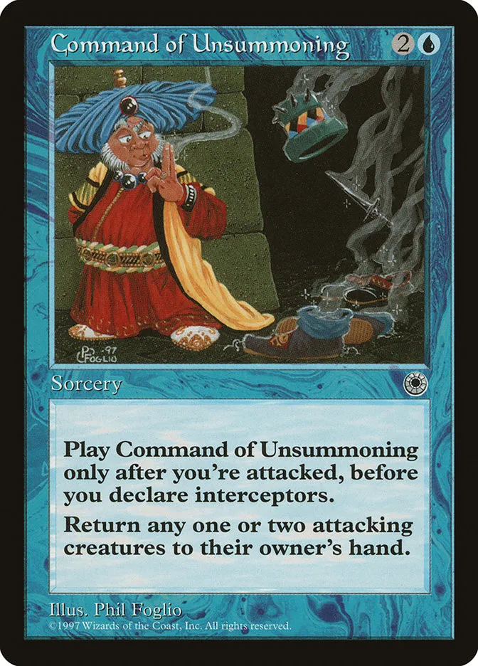 1997 Portal Command of Unsummoning uncommon #48 uncommon card image
