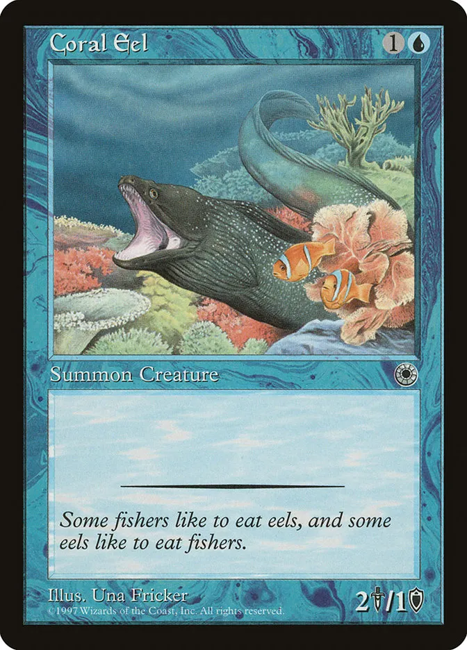 1997 Portal Coral Eel common #49 common card image