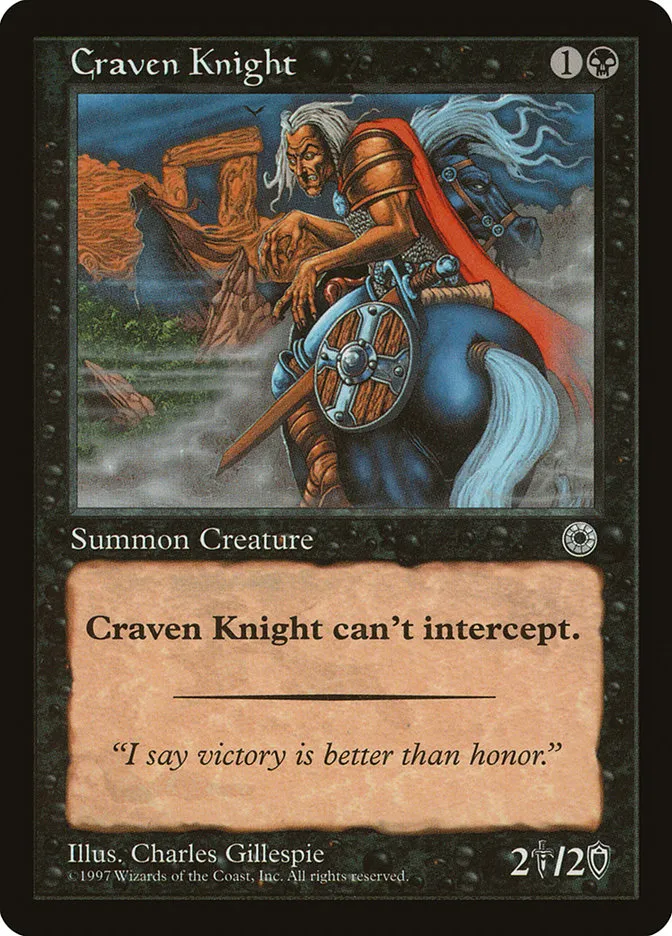 1997 Portal Craven Knight common #85 common card image